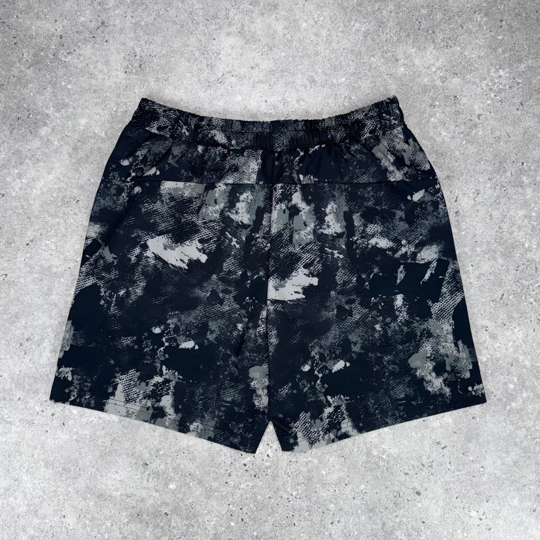 Altryn Brush Print Shorts 'Steel/Black'