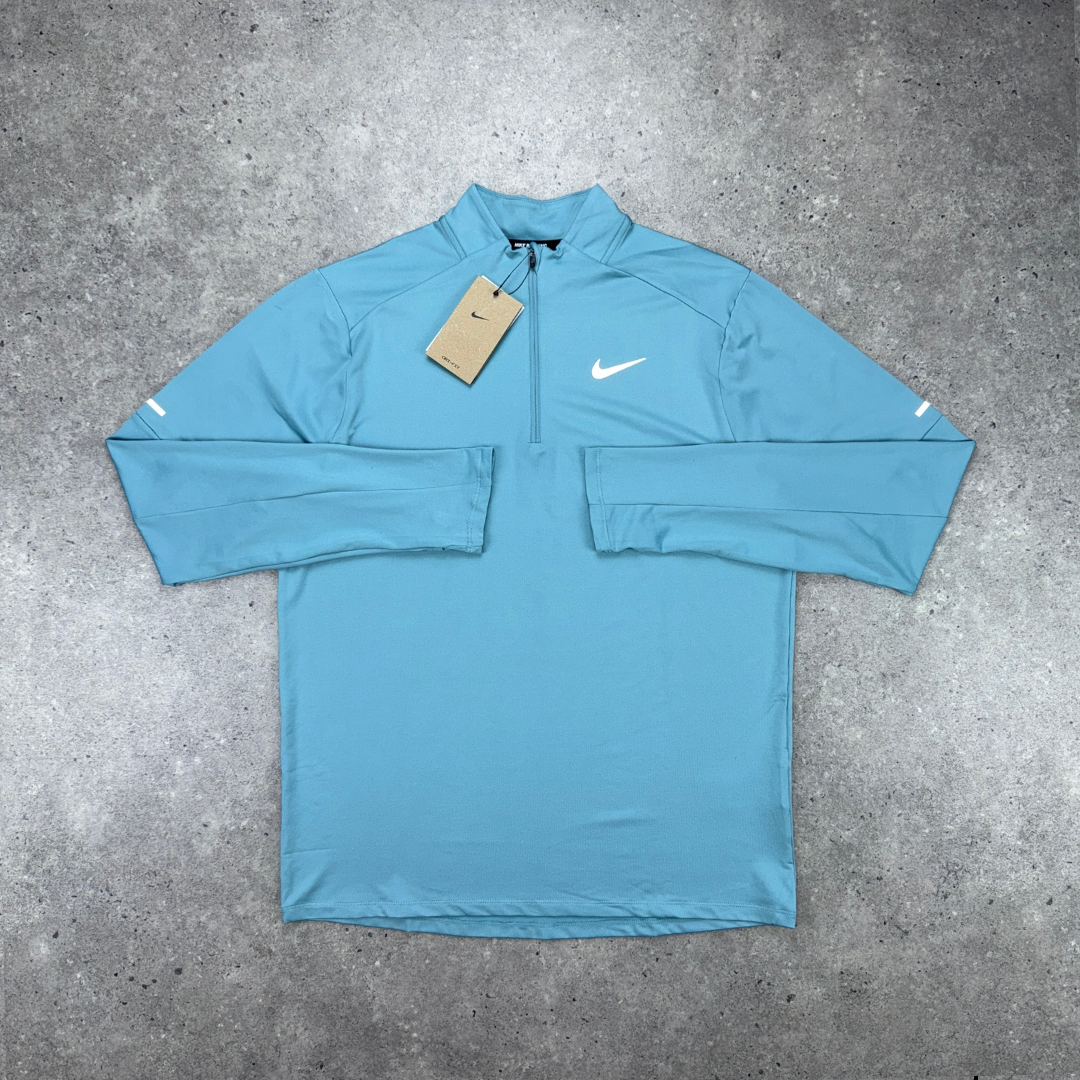 Nike 1/4 zip short set 'denim turquoise'