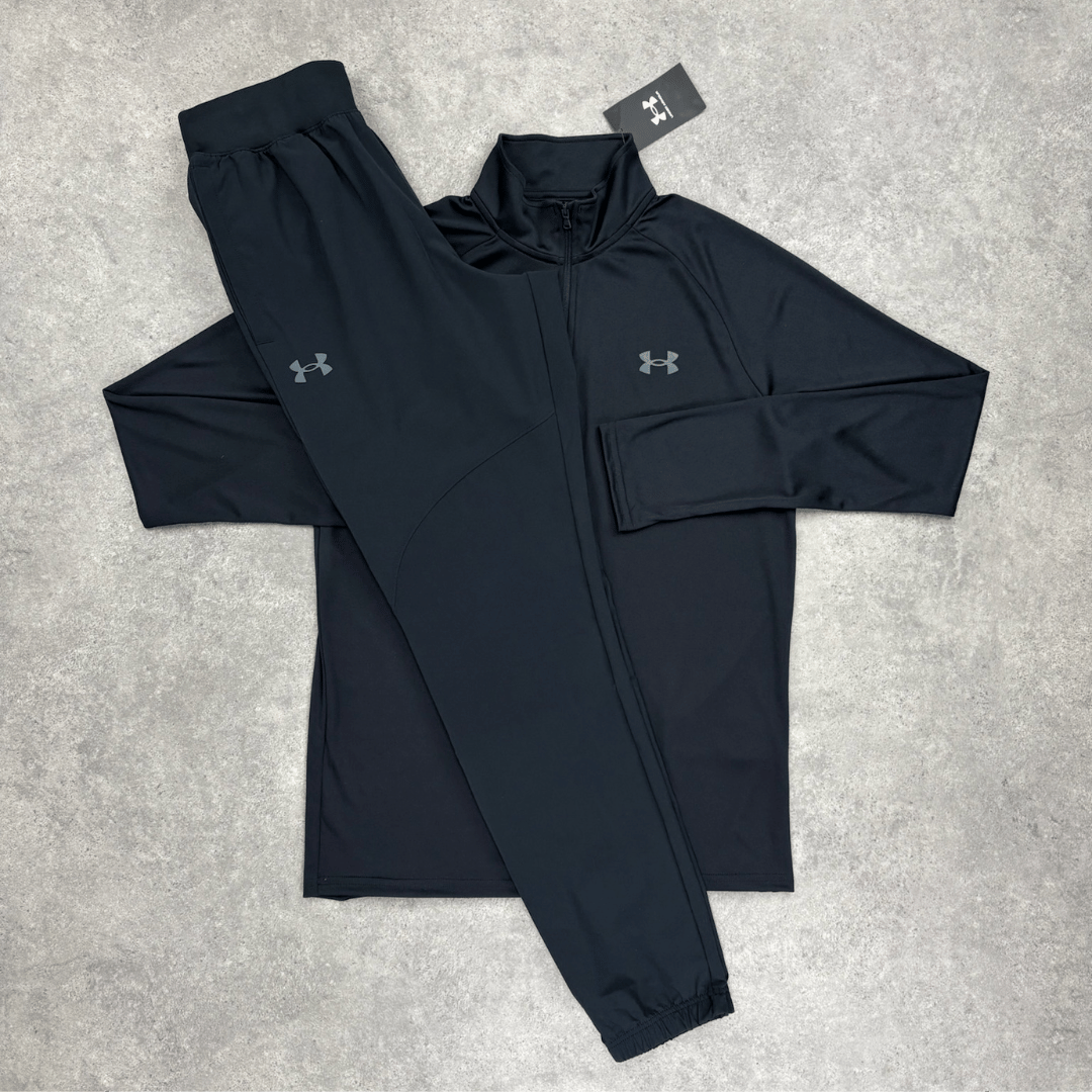 Under armour velocity quarter zip tracksuit 'black' set