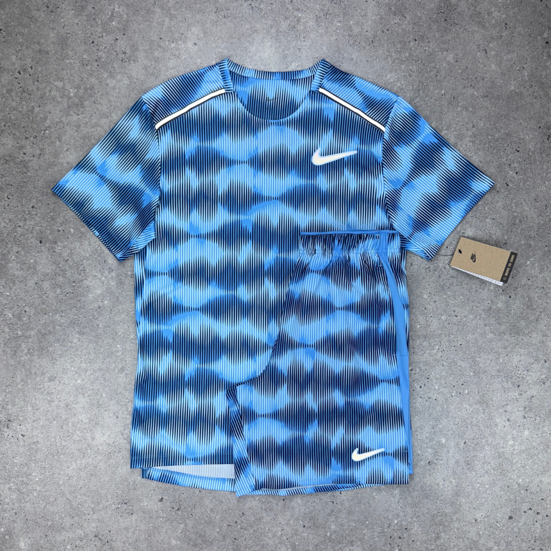 Nike graphic miler t-shirt 'university blue'