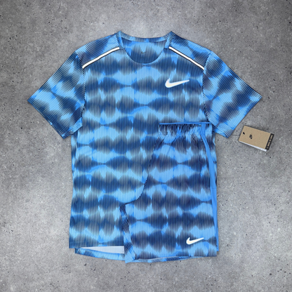 Nike graphic miler t-shirt 'university blue'