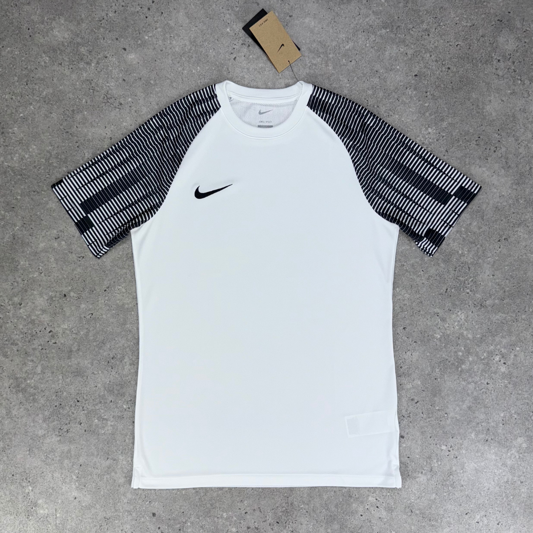 Nike academy strike t-shirt 'white/black'
