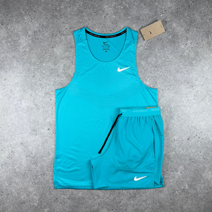 Nike stride vest short set 'dusty cactus'