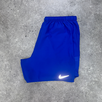 Nike 1/4 zip short set 'navy/royal blue'