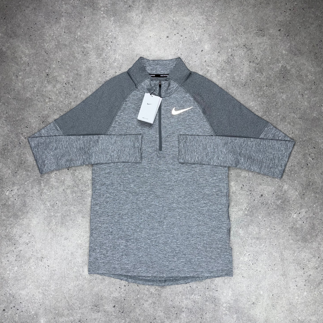 Nike 1/4 zip stride short tri-set 'grey/white'