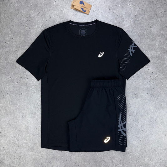Asics icon t-shirt set 'black/grey'
