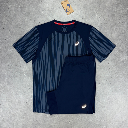 Asics printed t-shirt set 'navy'