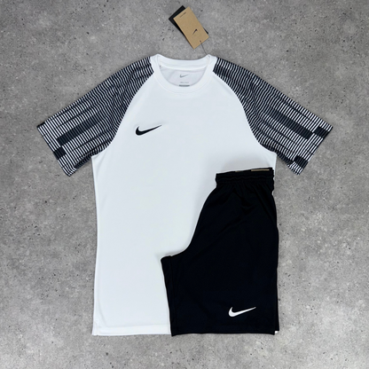 Nike academy park short set 'white/black'