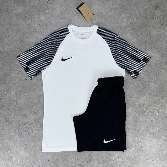 Nike academy park short set 'white/black'