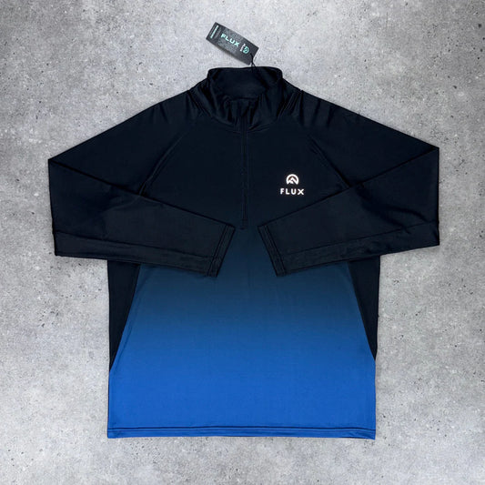 FLUX GRADIENT QUATER ZIP - BLACK / ROYAL
