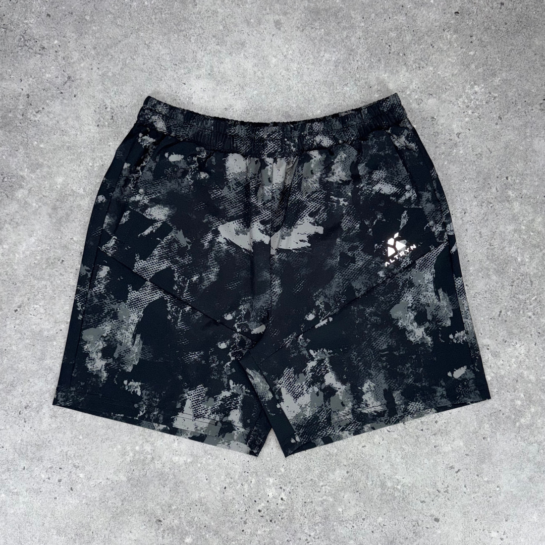 Altryn Brush Print Shorts 'Steel/Black'