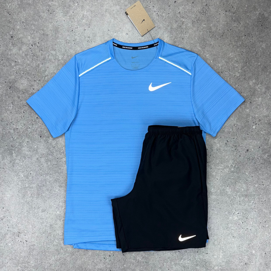 Nike miler 1.0 short set 'university blue/black'