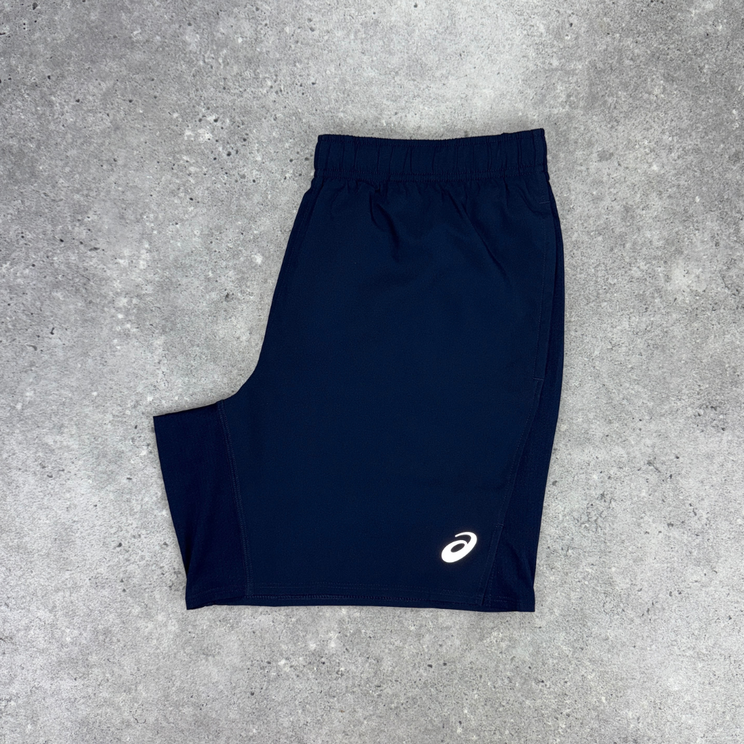 Asics seamless t-shirt short set 'birch blue/navy'
