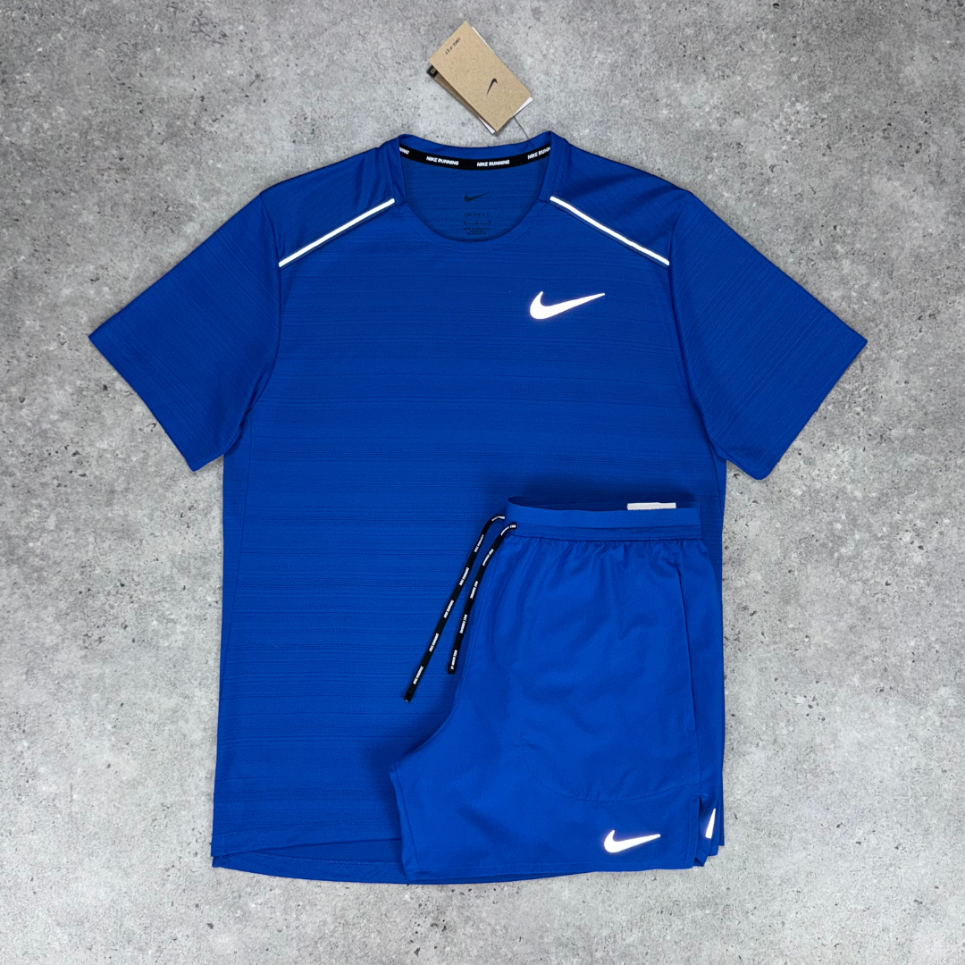 Nike windrunner miler flex short tri-set 'royal blue'