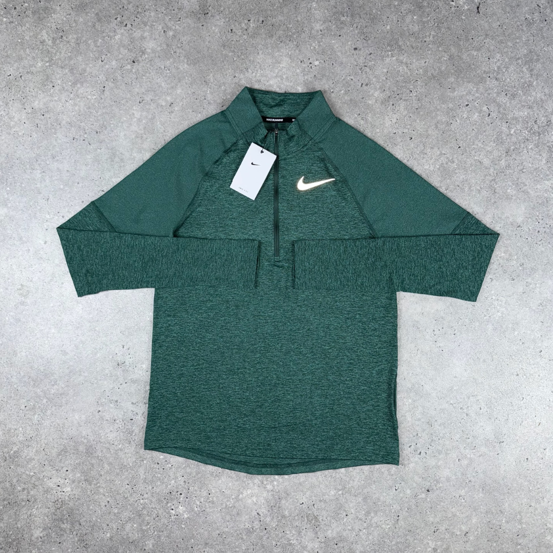 Nike 1/4 zip miler short tri-set 'vintage green'