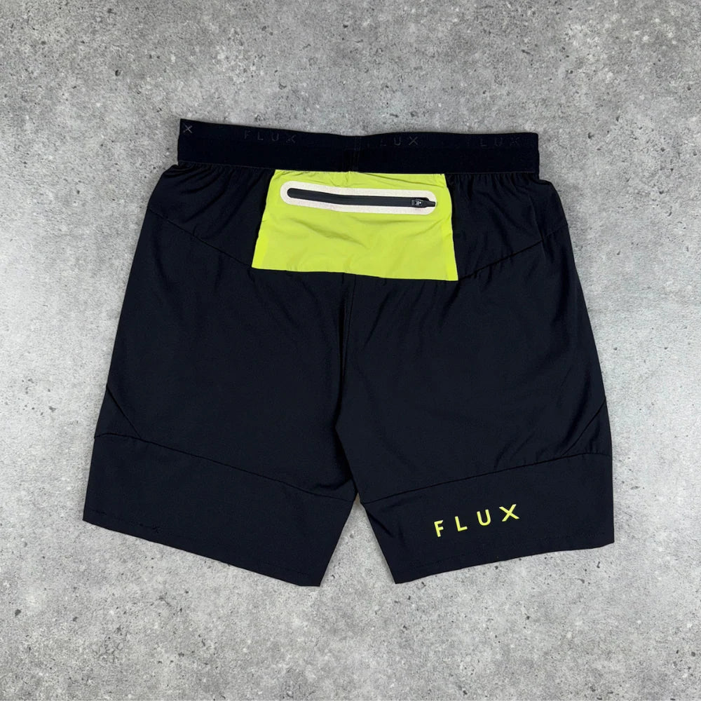 FLUX VERSATILITY SHORTS - BLACK / NEON