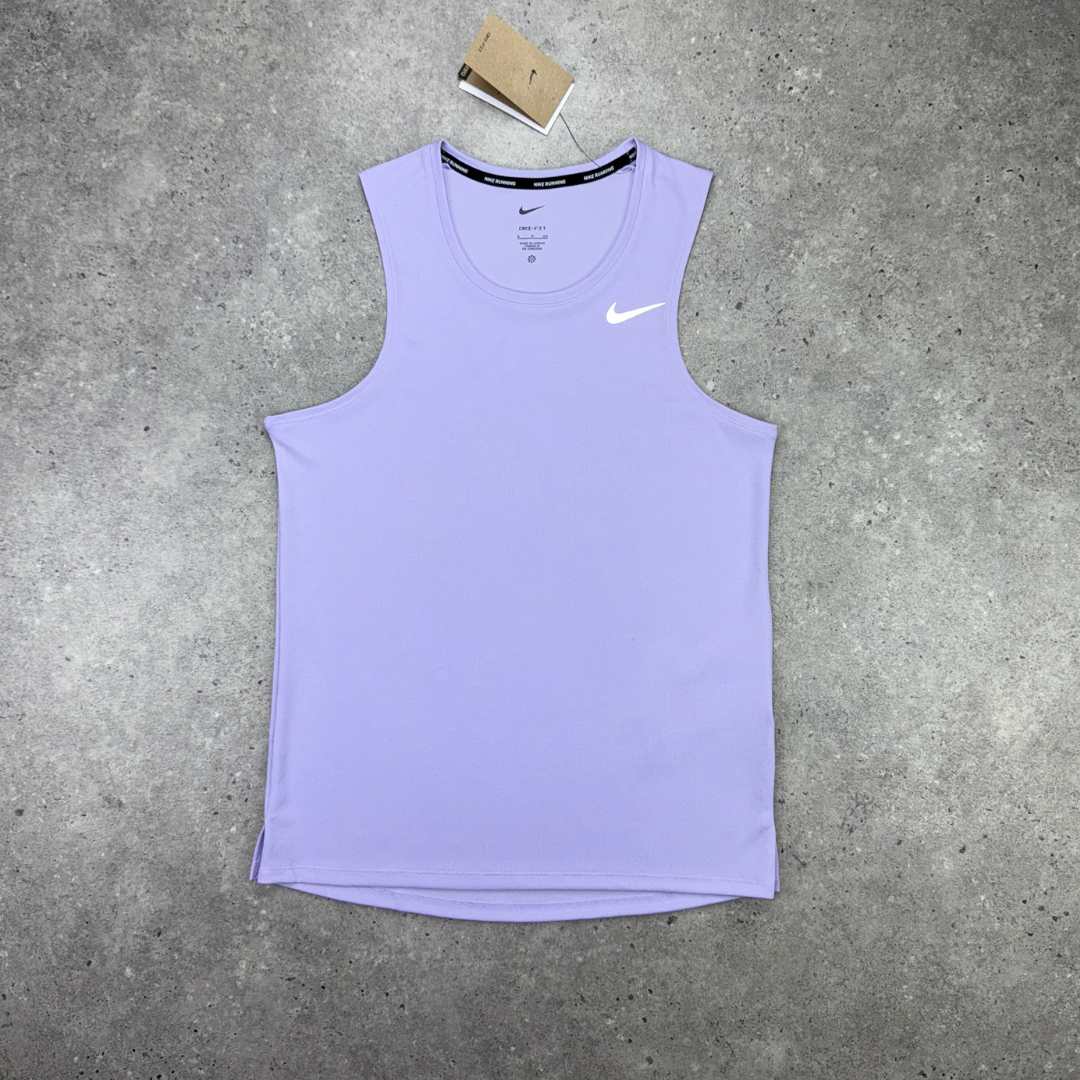 Nike miler vest flex short set 'hydrangea'