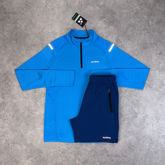 Altryn Pike Tech Quarter Zip Set 'Azure/Royal Navy'