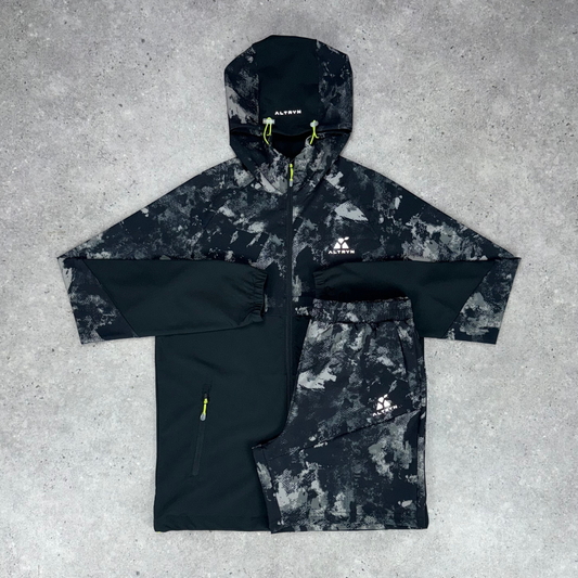 Altryn Brush Print Jacket set 'Steel/Black'