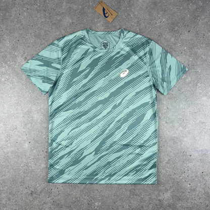 asics all over print t-shirt icon 'black' set