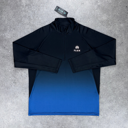 Flux Gradient 1/4 Zip 'Black/Cobalt'