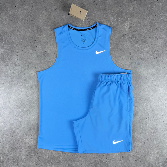 Nike miler vest short set 'university blue'