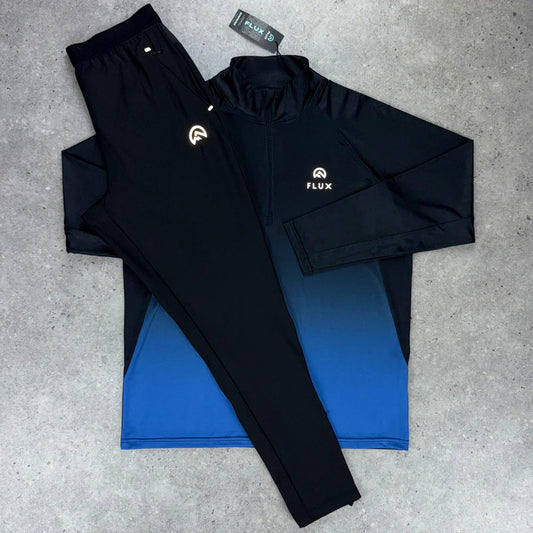 FLUX GRADIENT 1/4 ZIP SET - BLACK / ROYAL