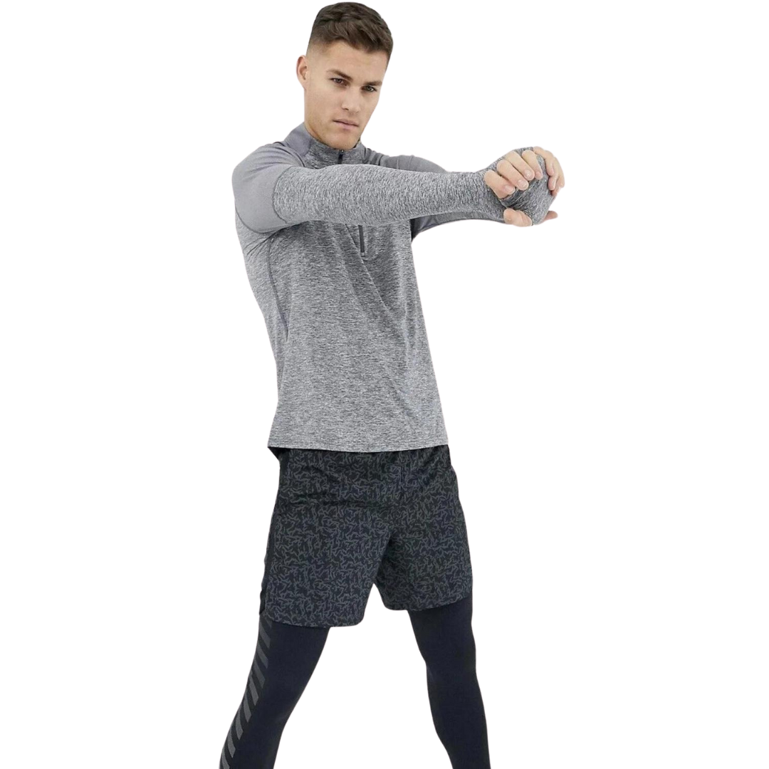 Nike 1/4 zip running top 'grey'