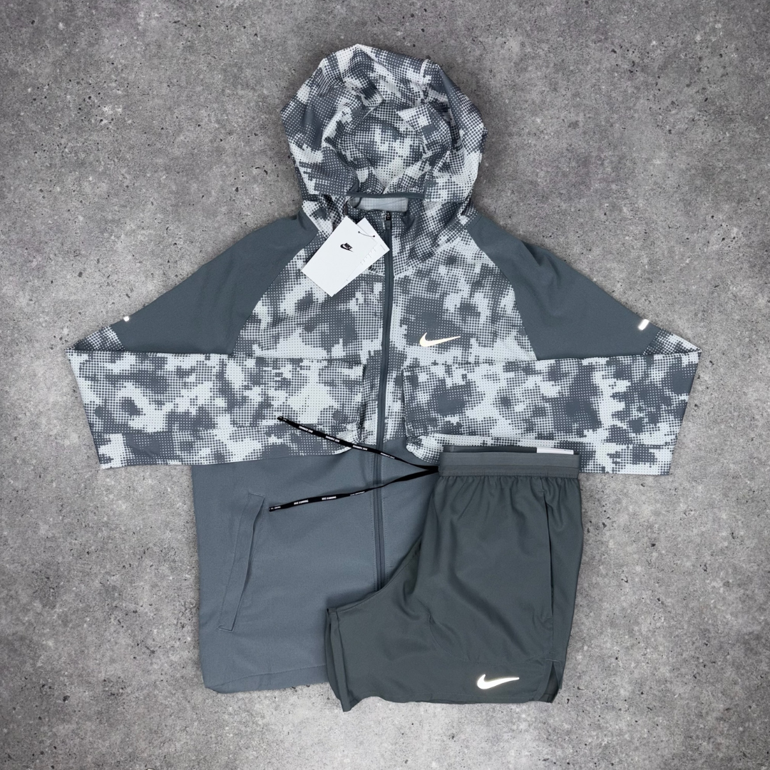 Nike graphic repel miler jacket 'mixed grey'