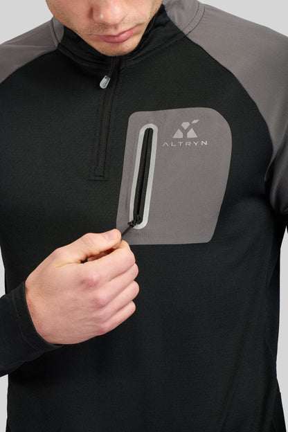 Altryn Anderson Quarter Zip 'Black/Grey'