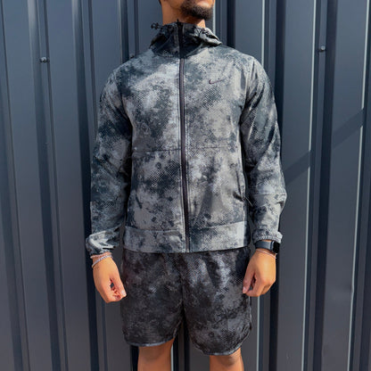 Nike unlimited jacket short set 'black camo'
