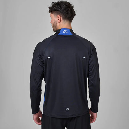FLUX GRADIENT QUATER ZIP - BLACK / ROYAL