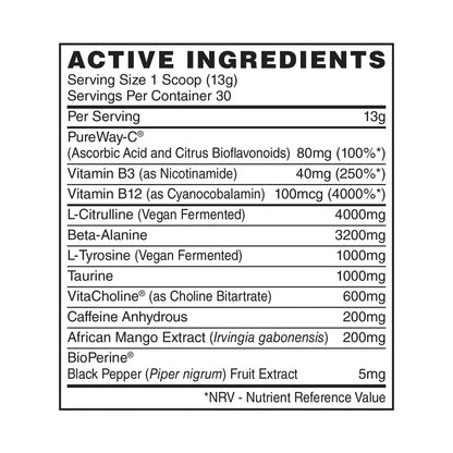 Naughty Boy Energy Pre-Workout 30 Servings