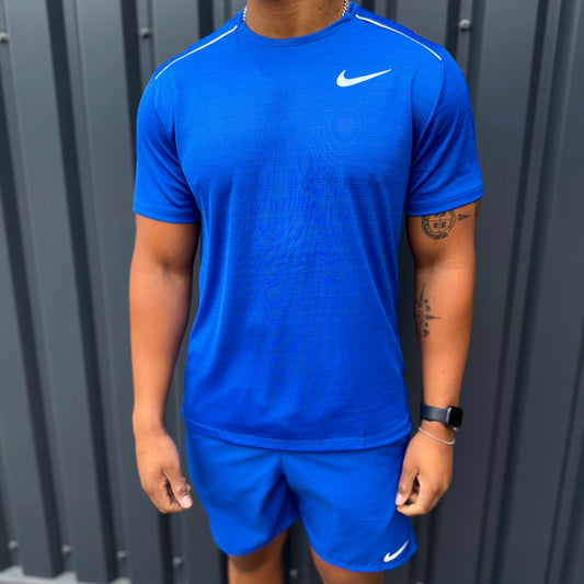 Nike miler 1.0 t-shirt 'royal blue' set