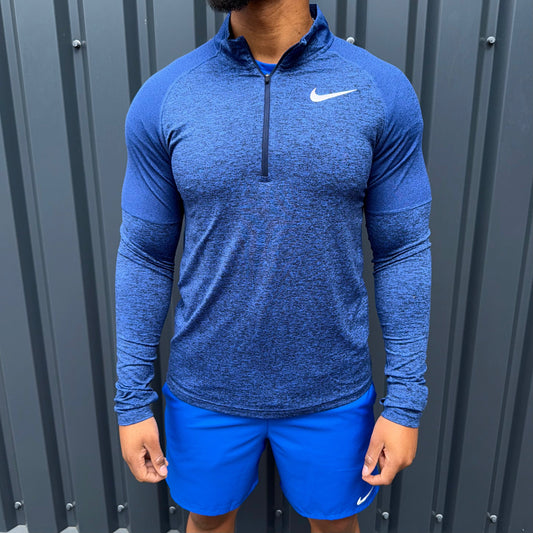Nike 1/4 zip short set 'navy/royal blue'