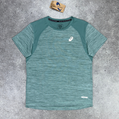 Asics road t-shirt set 'teal/black'